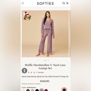 $160+ RETAIL Women’s Waffle Marshmallow Set Size XL NWT in Mauve